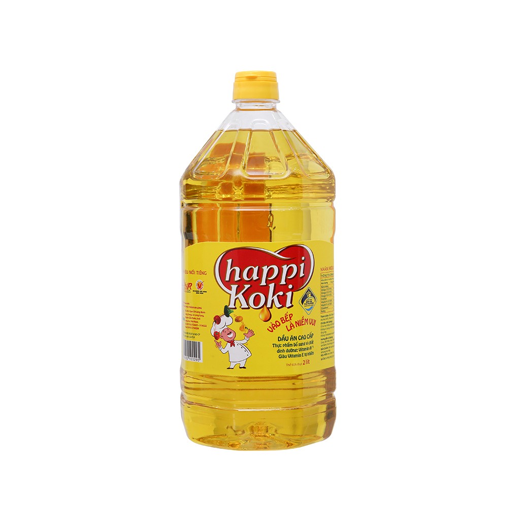 Dầu ăn cao cấp Happi Koki chai 2 lít