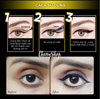 [Hàng USA] Kẻ Mắt Nước Màu Đen Maybelline Hyper Sharp Laser Black Hyper Sharp Power (0.5g)