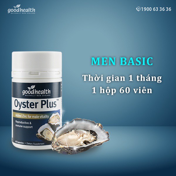 Oyster Plus Goodhealth - Tinh chất hàu biển tăng cường sinh lý nam, chống xuất tinh sớm, tăng số lượng tinh trùng