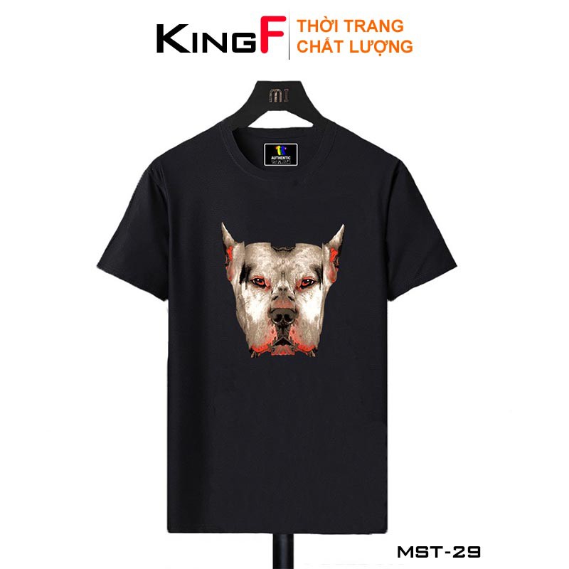 [COTTON 100%] Áo thun nam TAY NGẮN KingF Áo phông COOL DOG chất vải mềm mịn