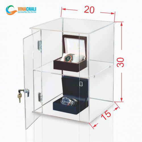 Hộp Mica Trưng Bày 2 Tầng 20x15x30