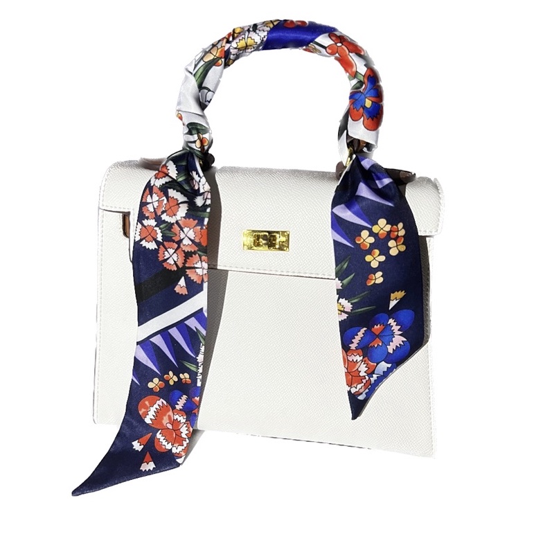 Khăn quấn quay túi xách hoạ tiết in hình hoa