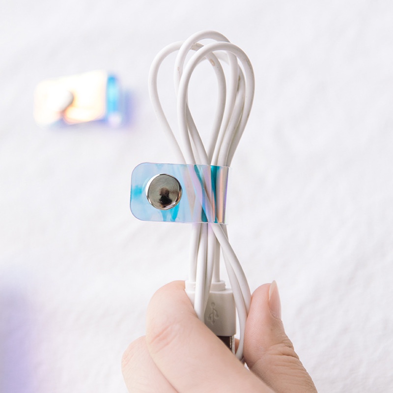 Dây PVC buộc cáp tai nghe sắp xếp đa năng tái sử dụng cho máy tính TV nhà xe hơi văn phòng