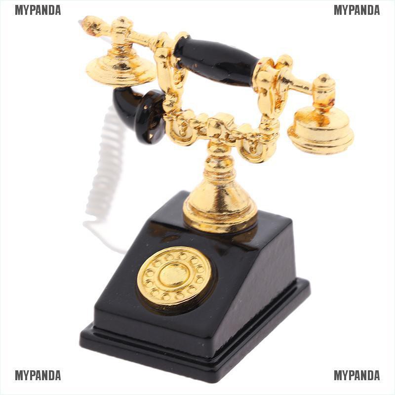 Điện thoại quay số trang trí nhà búp bê 1:12