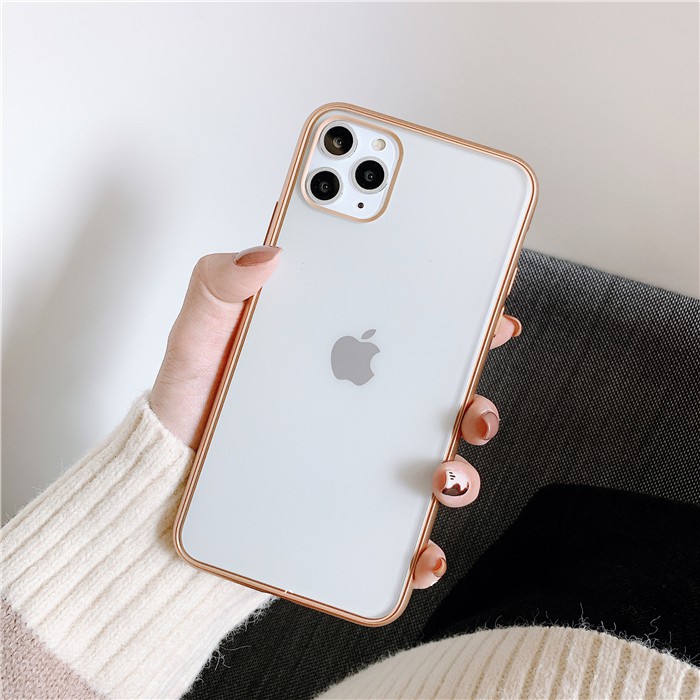 Ốp lưng iphone Trong mờ viền ánh kim 5/5s/6/6plus/6s/6s plus/6/7/7plus/8/8plus/x/xs/xs max/11/11 pro/11 promax/samsung | BigBuy360 - bigbuy360.vn