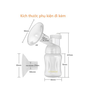 Máy hút sữa đôi Cmbear ZRX-0912 (pin tích điện, màn hình LED, 6 chế độ hút và massage)