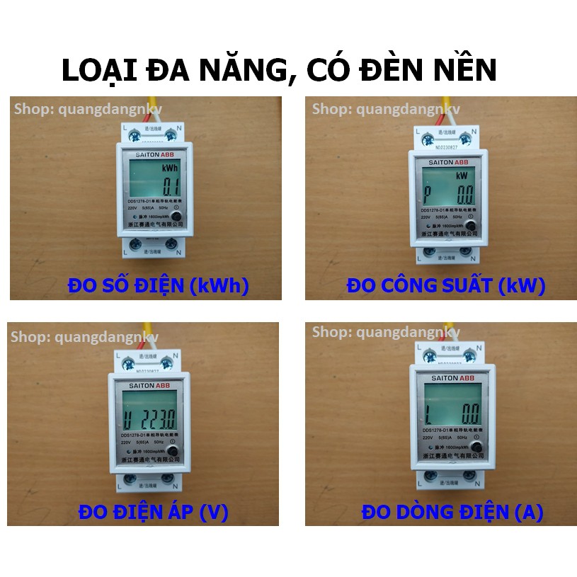 Công tơ điện tử, thiết bị đo công suất SAITON ABB 65A