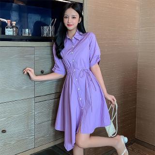 Đầm midi màu tím thời trang mùa hè