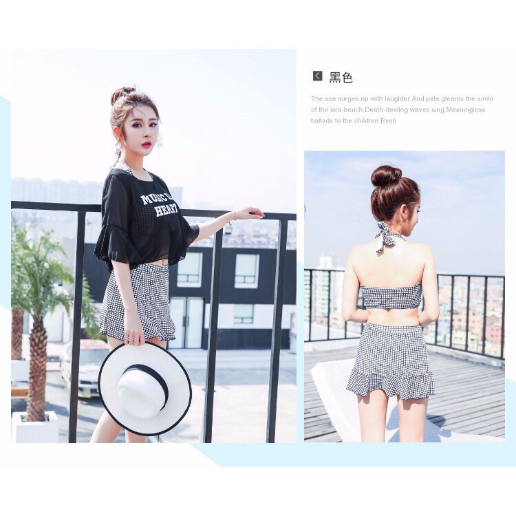 ĐỒ BƠI ÁO TẮM BIKINI ĐI BIỂN SET 3 CHI TIẾT CỰC ĐẸP