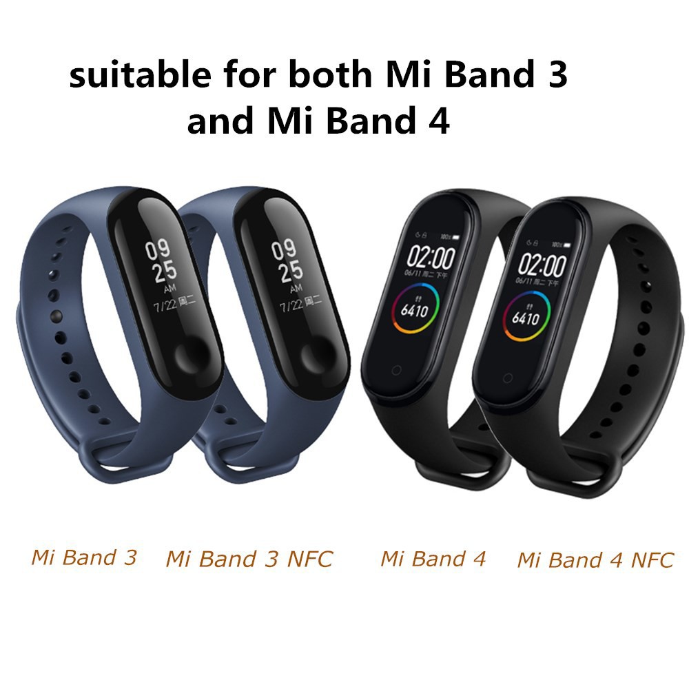 Dây đeo silicon thay thế cho vòng đeo tay thông minh Xiaomi Mi Band 3 / Mi Band 4 (đủ màu)