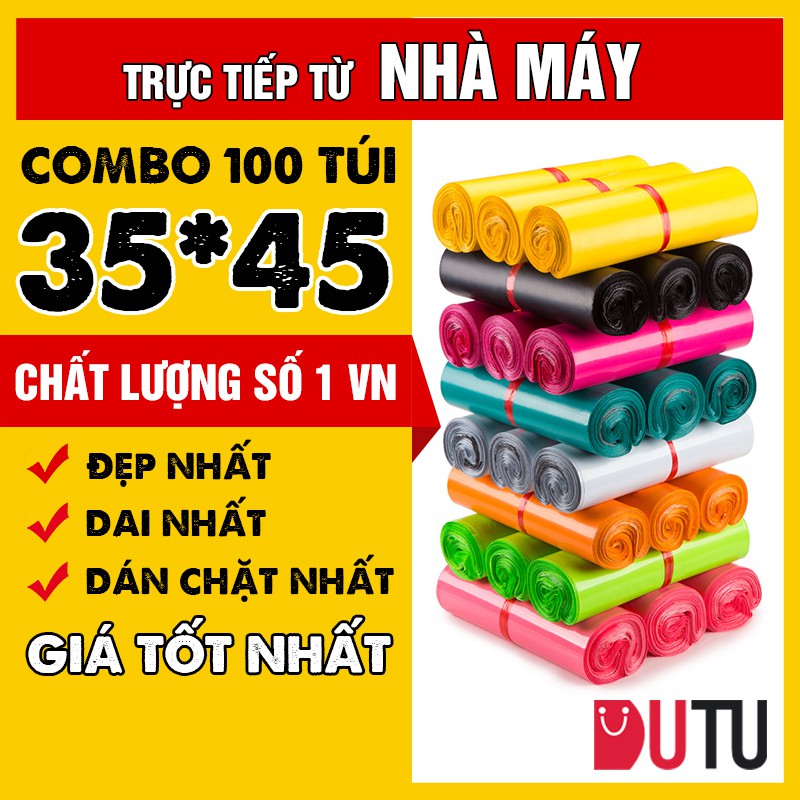 [CHẤT LƯỢNG SỐ 1] Combo 100 Túi Đóng Gói Hàng Tự Dính Chuyên Dụng Cho Nhà Bán Hàng Size 35x45