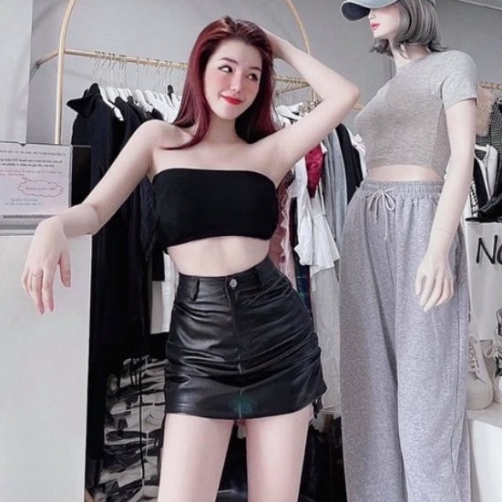 Chân váy Da Khoá kéo có giãn mạnh thoải mái  BC