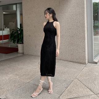 Đầm Cổ Yếm Gân Nổi - EDINI - D1463