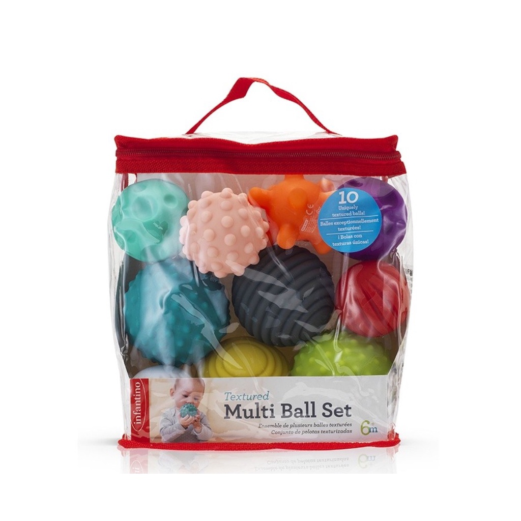 Set 10 bóng cảm giác, màu xanh Infantino Textured Multi Ball Set