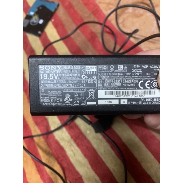 sạc sony vaio cũ zin tháo máy 19v 3.3a cho vaio