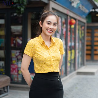 Sơ mi nữ basic A638 MC (trắng, vàng, đỏ, tím than)