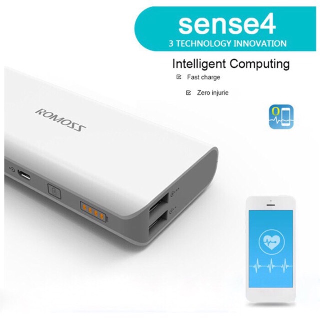 Sạc Dự Phòng Romoss 10000 mAh Hàng chính hãng BH 1 năm