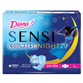 (Combo 6 gói)Băng vệ sinh Diana Sensi CoolNight 29cm
