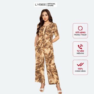 Bộ đồ ở nhà Trung Niên nữ LYBEE đồ bộ cho mẹ,thoải mái thoáng mát thời trang chất Lụa Tuyết cao cấp mã 642