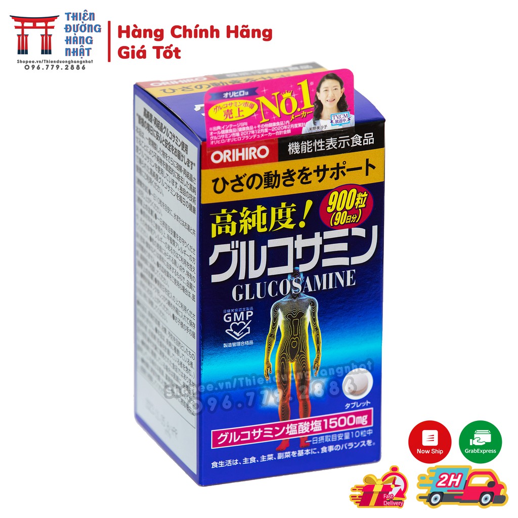 Viên uống Glucosamine Orihiro, viên bổ xương khớp Glucosamin Nhật Bản [Date t11/2025]