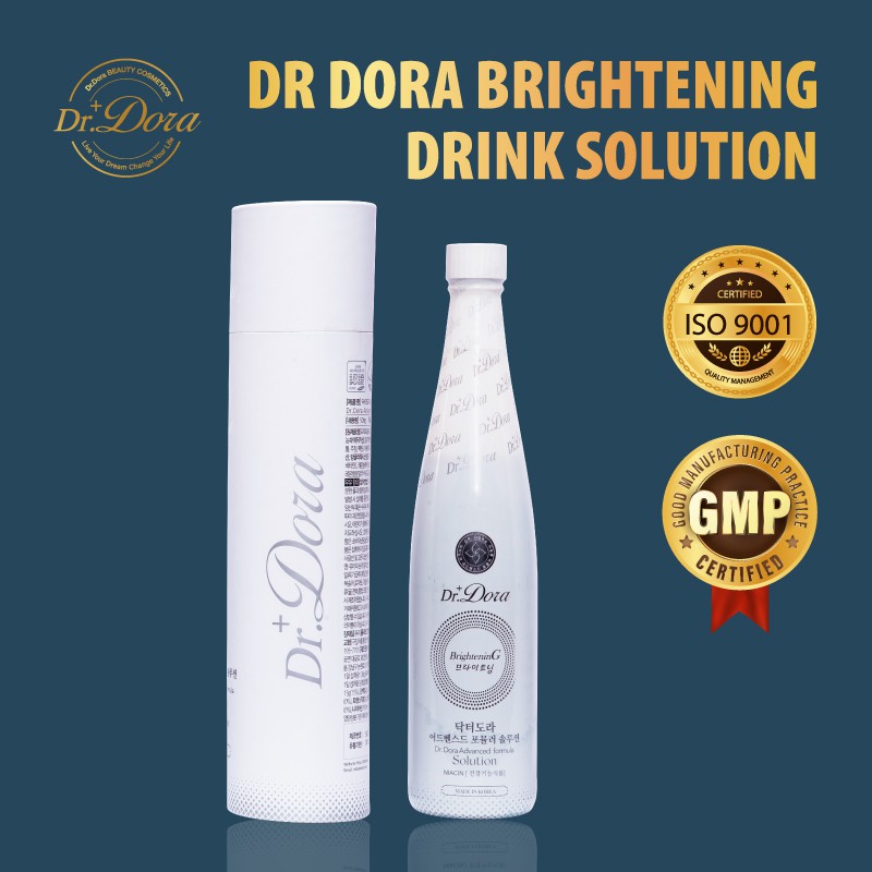 Nước Uống Collagen Trắng Da Mờ Nám DR.DORA BRINGTENING DRINK SOLUTION Chai 500ml