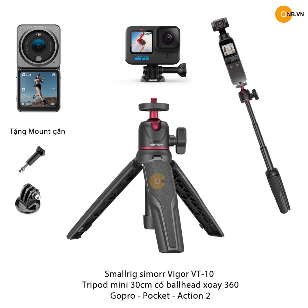 Smallrig Tripod VT-10 gậy mini dài 30cm cho Gopro