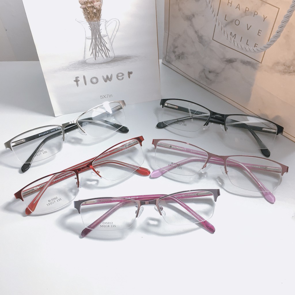 [Mã SKAMCLU7 giảm 10% cho đơn từ 0Đ] Gọng kính xẻ cước kim loại nam nữ sw Anh Shop nhận cắt mắt cận viễn loạn