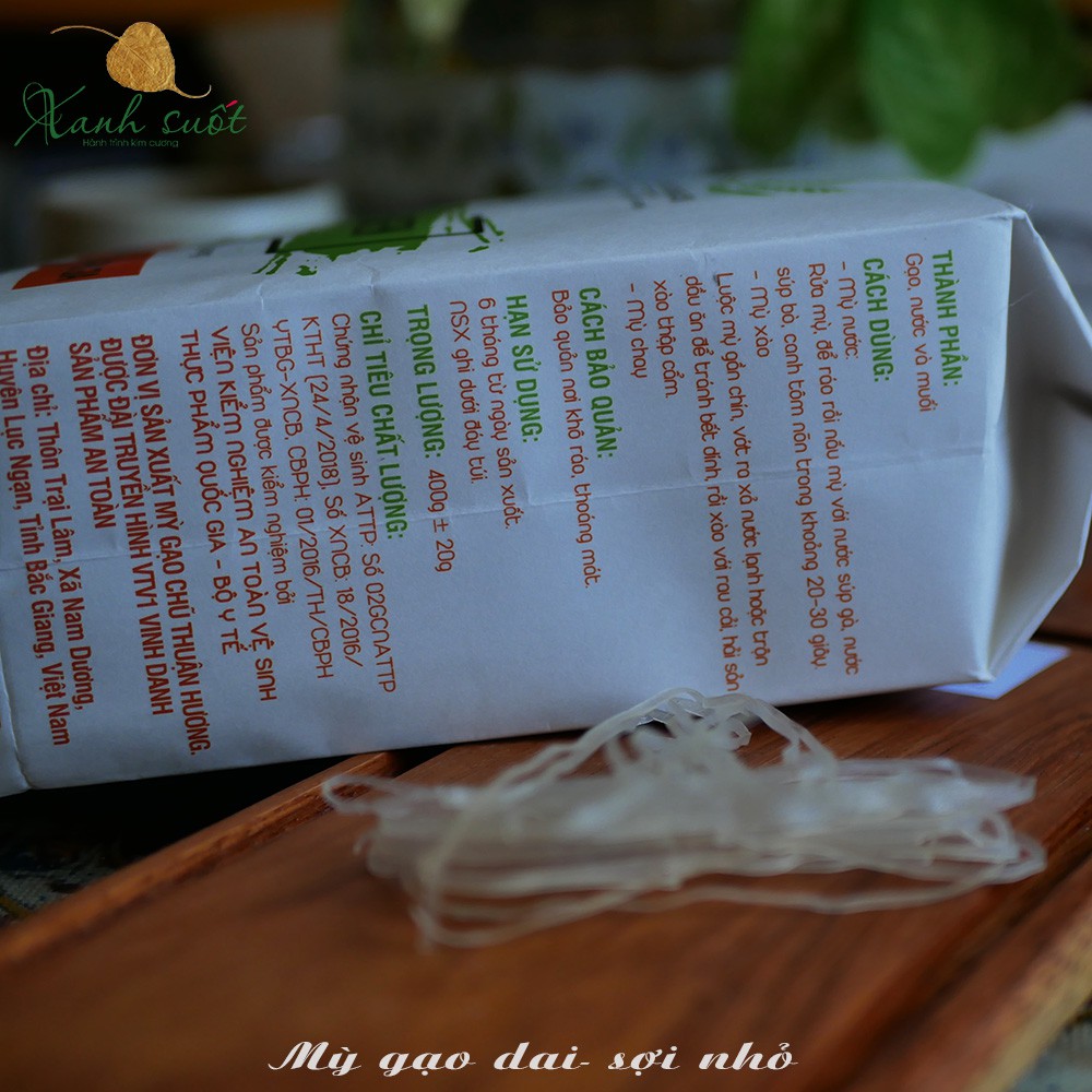 [HTX Thuận Hương] Mỳ Chũ Green Loại Ngon Đặc Biệt 400g - High Quality Rice Noodles