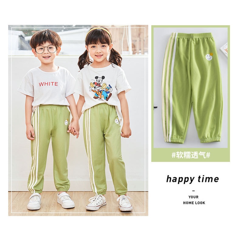 Quần Dài Thể Thao Dáng Rộng Chống Muỗi Mỏng Nhẹ Thời Trang Mùa Hè Size 90-160 Cho Bé