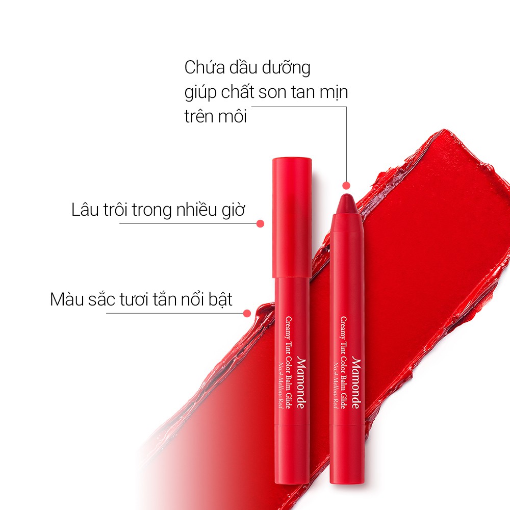 Son bút chì phiên bản mới Mamonde Creamy Tint Color Balm Glide 1.2g