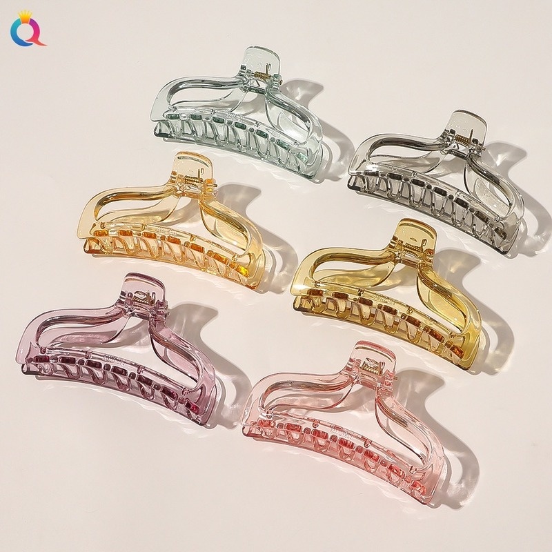 Kẹp Tóc Móng Cá Mập Bằng Nhựa Acrylic Phong Cách Hàn Quốc Cổ Điển Dành Cho Nữ