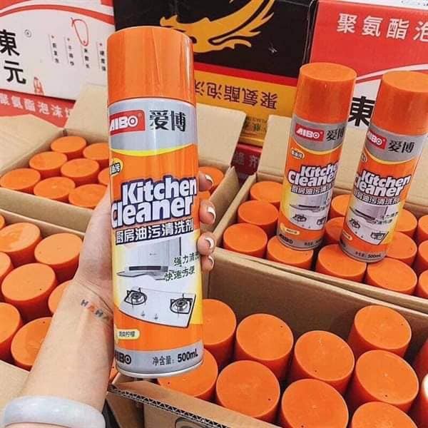 Chai xịt tẩy rửa mảng bám siêu năng Kitchen Cleaner .