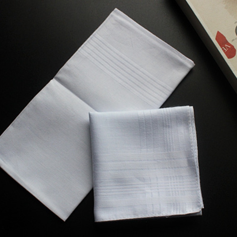 Bộ 3 Khăn Tay Cotton Màu Trơn Cho Nam 40*40cm