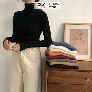 Áo Len Tăm Cổ Lọ Loại 1 PK06 🌸FREESHIP🌸Len Mềm Mịn Siêu Ấm - PK's House (Ảnh thật trải sàn do shop tự chụp)
