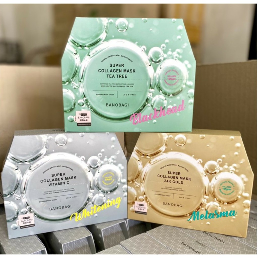 Mặt nạ dưỡng da bổ sung Collagen, Vitamin BANOBAGI Super Collagen Mask