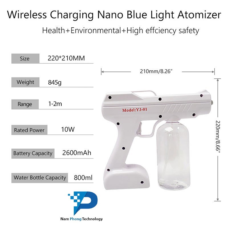 SÚNG XỊT DIỆT KHUẨN ATOMEIZER - MÁY DIỆT VIRUS THÔNG MINH
