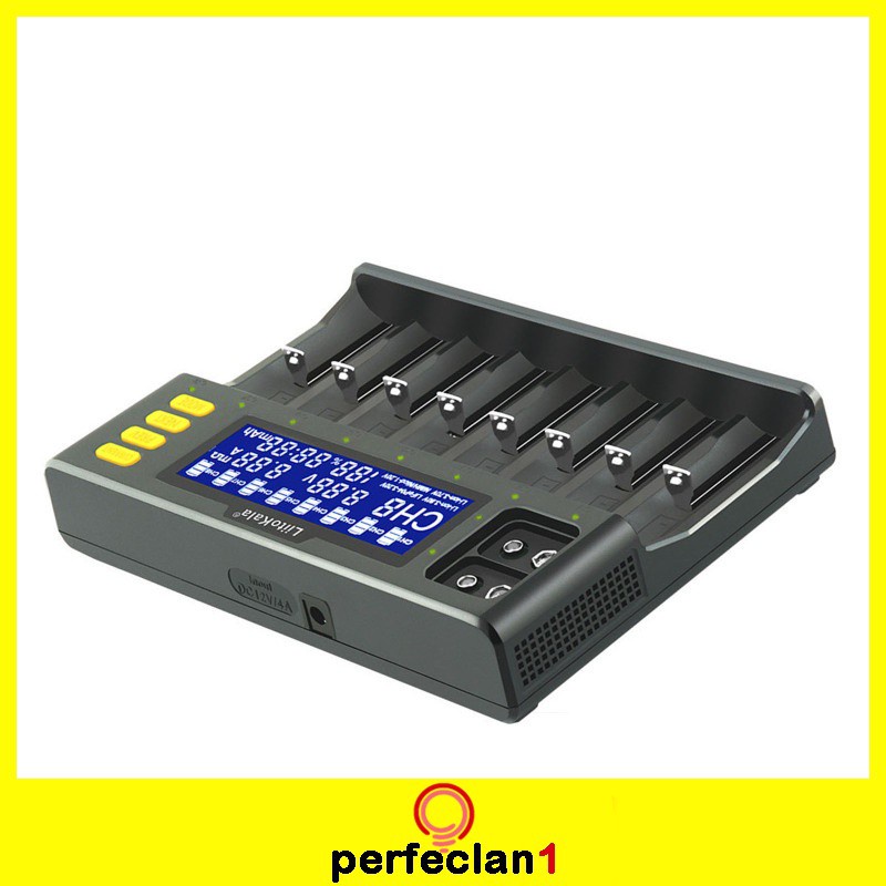 Bộ Sạc Pin Lii-S8 8 Ngăn Thông Minh Cho 26650 21700 Aa Aaa Eu