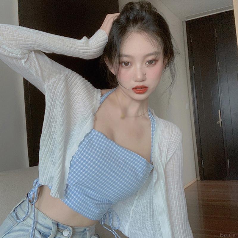 Áo Tank Top Ca Rô Ca Rô Xinh Xắn Dành Cho Nữ | BigBuy360 - bigbuy360.vn