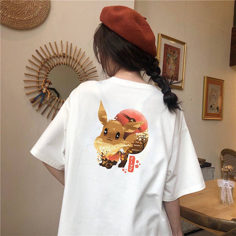 Áo thun tay lỡ form rộng họa tiết phong cách Nhật Bản vải dày mịn 2020T2432