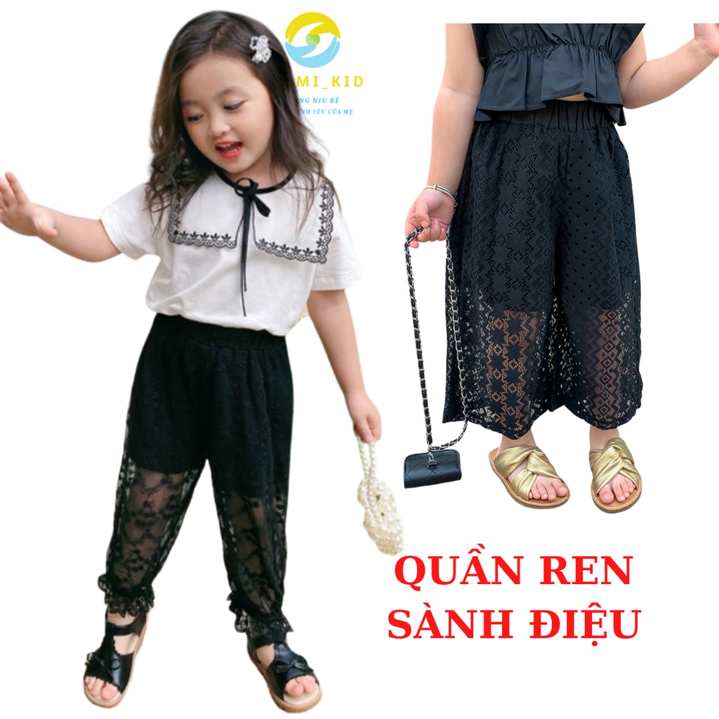quần cho bé gái phối ren SÀNH ĐIỆU size 10-40KG, ống rộng và bomber phối gì cũng siêu xinh luôn ạ!