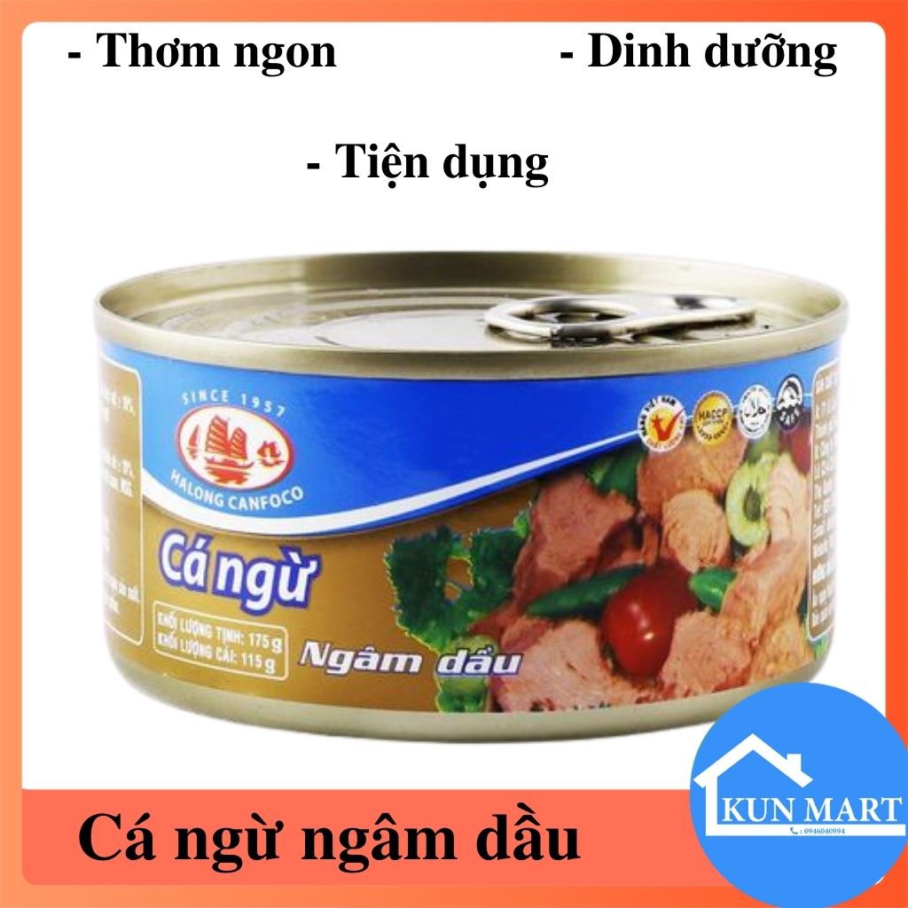 Cá ngừ ngâm dầu đóng hộp thơm ngon Đồ Hộp Hạ Long 175g