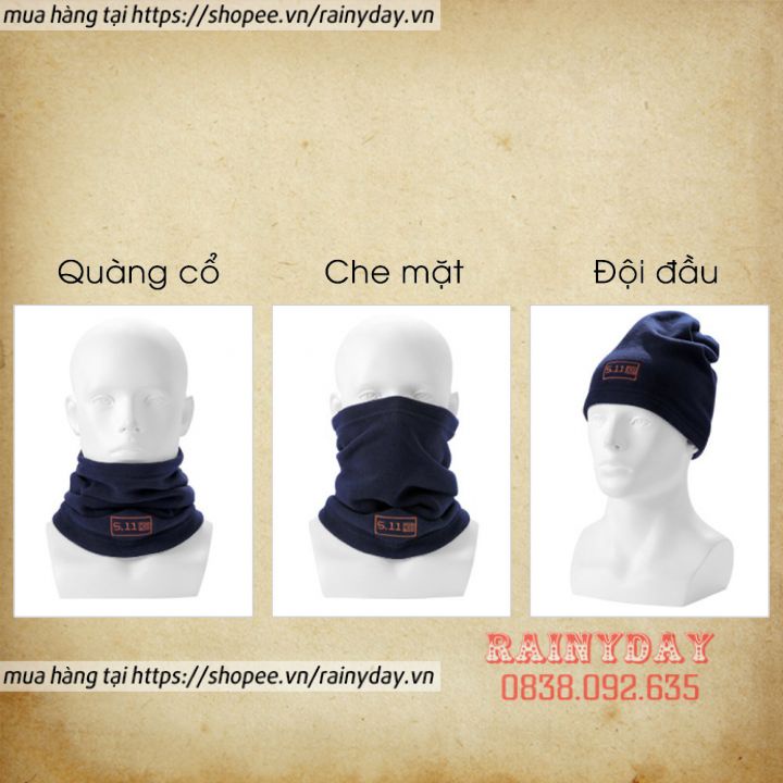 Bộ khăn đa năng đi phượt, khăn ống bịt mặt đa năng chống nắng nam trùm đầu ninja có mũ che mùa đông
