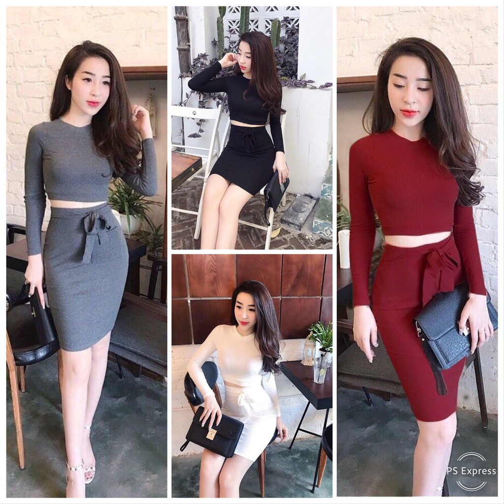 Set Chân Váy Kèm áo CRT tay dài | BigBuy360 - bigbuy360.vn