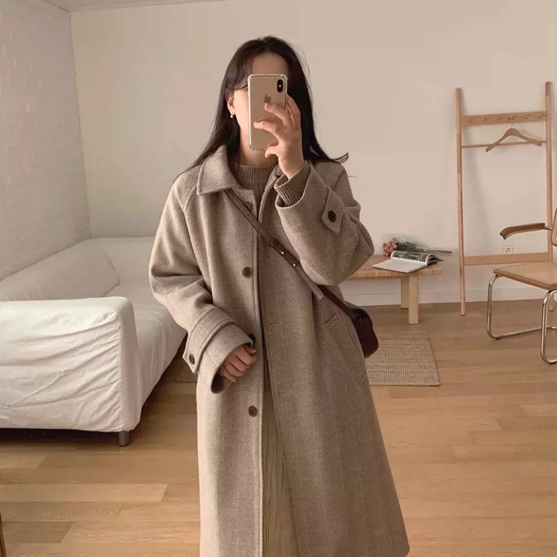 😘Áo dạ siêu phẩm dáng dài chất dày dặn☘️Order kèm ảnh thật