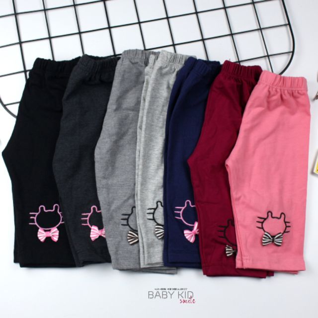 Quần lửng legging cotton mèo cho bé gái