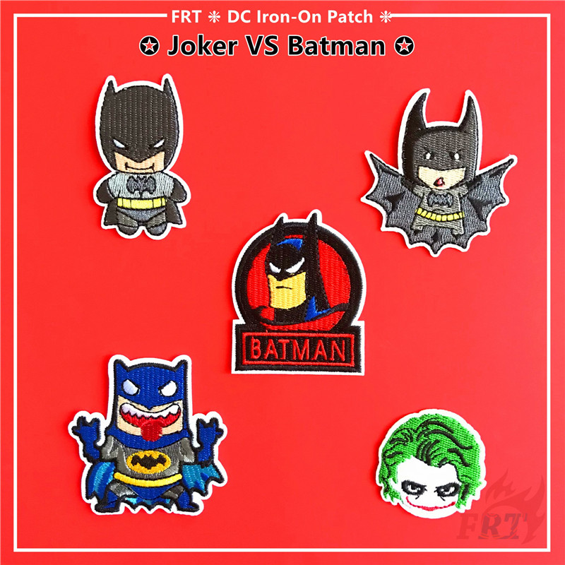 Miếng Vá Quần Áo Ủi Thêu Hình Nhân Vật Joker Vs Batman