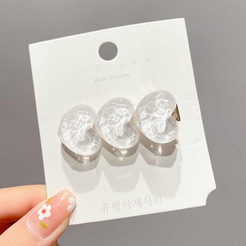 Kẹp Tóc Trong Suốt Hình Trái Tim Dễ Thương Cho Bé Gái