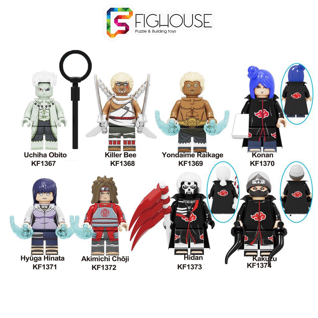 Xếp Hình Minifigures Các Nhân Vật Naruto : Hinata, Killer Bee, Choji - Đồ Chơi Lắp Ráp non-lego KF6119 [C19]