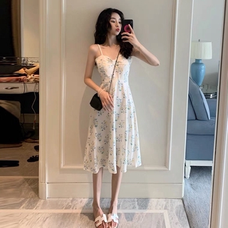 Đầm hai dây in hoa xinh xắn dành cho nữ