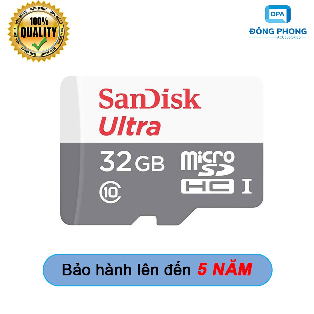 Thẻ Nhớ Micro SD 32GB Sandisk 80mb/s Chính Hãng Bảo Hành 5 Năm